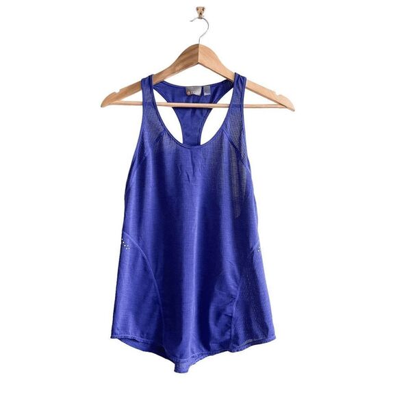 Zella Womens Racerback Tank Top Active Stretch Mesh Workout Training Blue Small - Picture 1 of 6